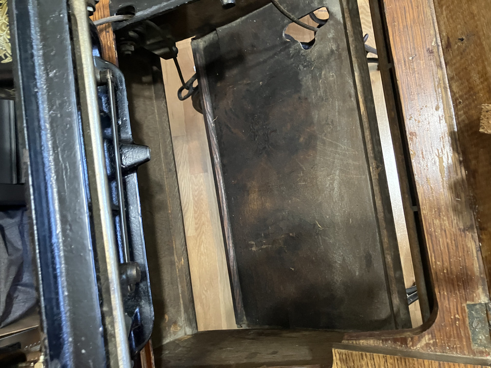 Machine bed from above